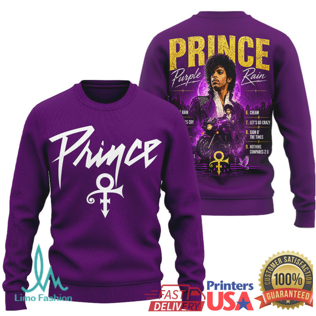 Prince Purple Rain Symbol Logo Tribute T Shirt - Limotees LLC
