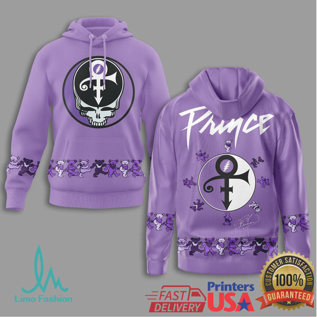 Prince X Grateful Dead Purple Steal Your Face Mashup Tee - Limotees LLC