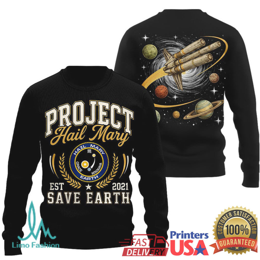 Project Hail Mary Save Earth Space Mission 2021 Graphic T Shirt - Limotees LLC