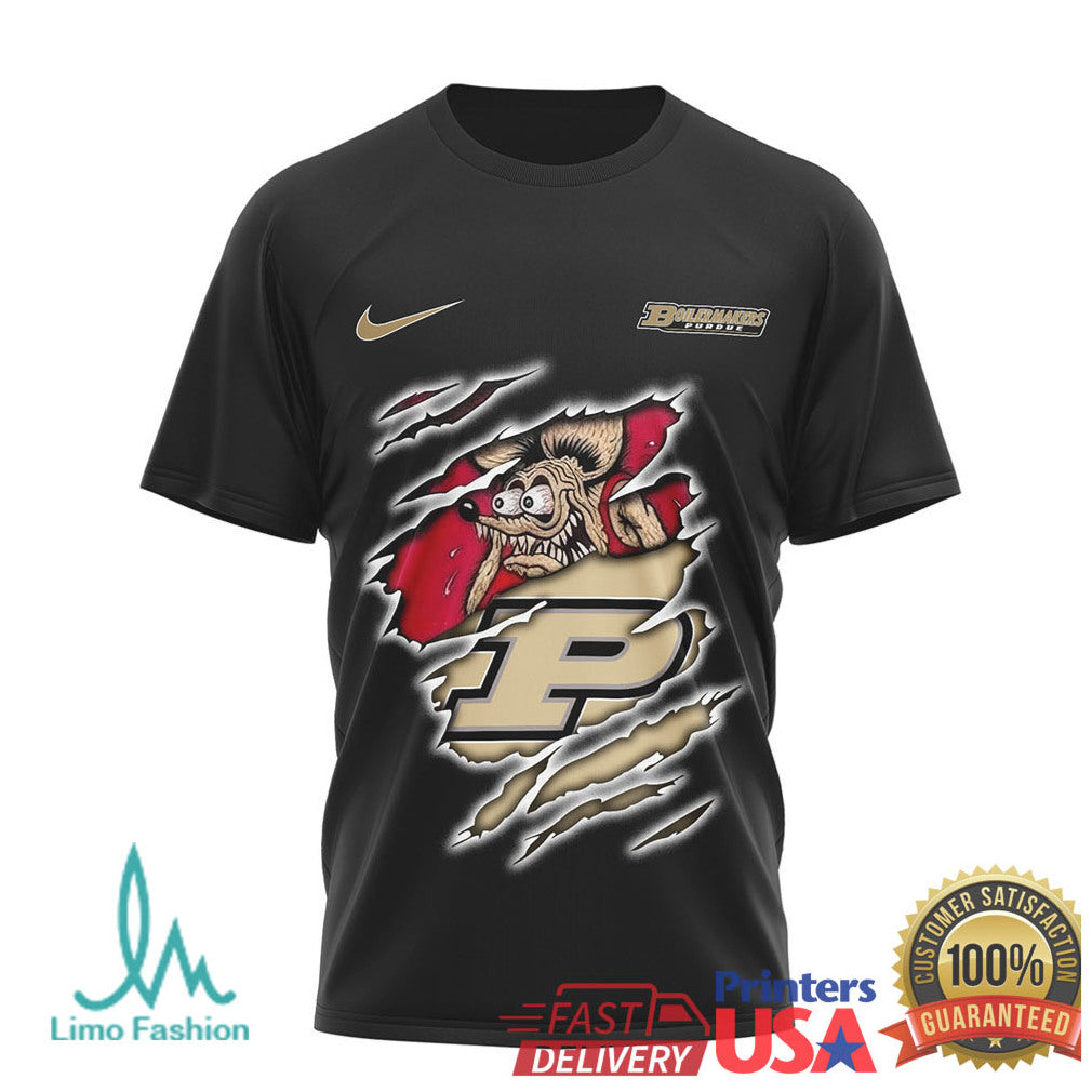 Purdue Boilermakers Rat Fink Style Built To Play Not To Bow T Shirt - Limotees LLC