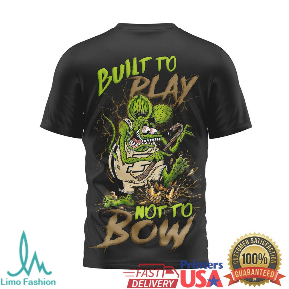 Purdue Boilermakers Rat Fink Style Built To Play Not To Bow T Shirt - Limotees LLC
