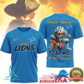 Puss in Boots Detroit Lions “Fear Me If You Dare” NFL T Shirt - Limotees LLC