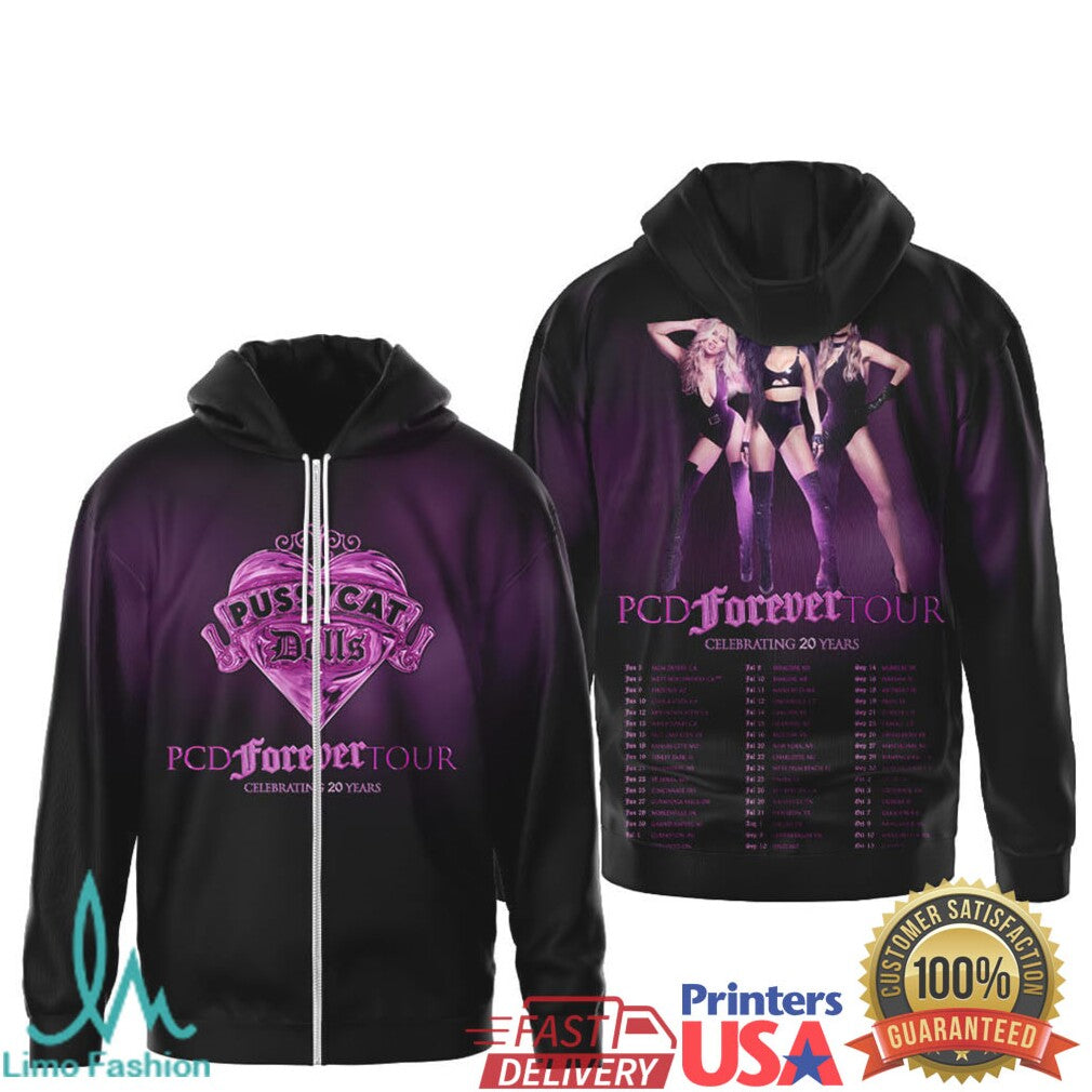 Pussycat Dolls PCD Forever Tour 20th Anniversary Commemorative Apparel T Shirt - Limotees LLC