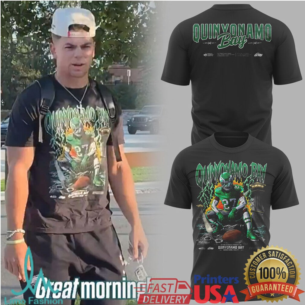 Quinyon Mitchell “Quinyonamo Bay” Philadelphia Eagles Graphic Tee - Limotees LLC