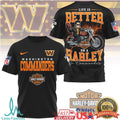 Washington Commanders Official NFL Elvis Presley Harley Davidson 3D Shirt - Limotees LLC
