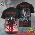 Resident Evil 30th Anniversary Leon Kennedy This Time You Aint Getting Back Up T Shirt - Limotees LLC