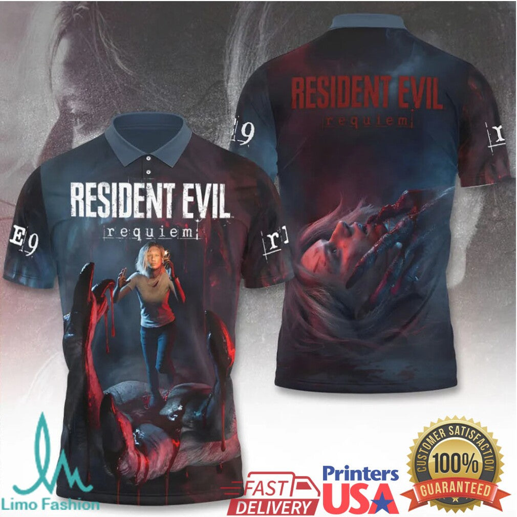 Resident Evil 9 Requiem Ashley Graham Survival Horror Game Night Escape Retro Fans T Shirt - Limotees LLC