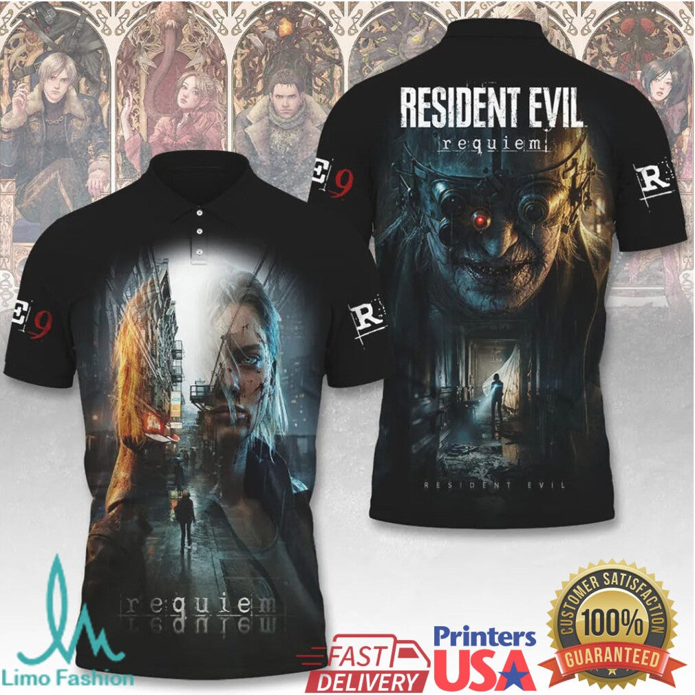 Resident Evil 9 Requiem Video Game Leon Kennedy Ashley Graham Horror Fans T Shirt - Limotees LLC