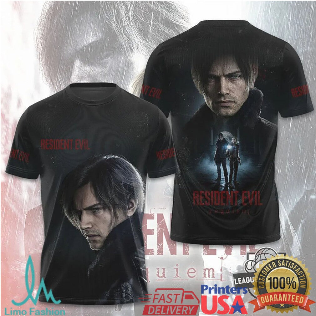 Resident Evil Leon S. Kennedy Requiem Graphic All Over Print T Shirt