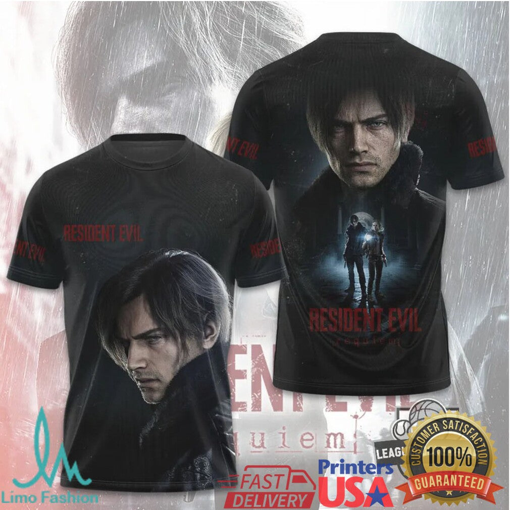 Resident Evil Leon S. Kennedy Requiem Graphic All Over Print T Shirt
