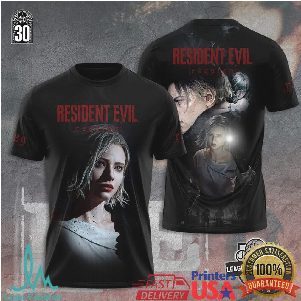 Resident Evil Requiem 30th Anniversary Horror Game T Shirt - Limotees LLC