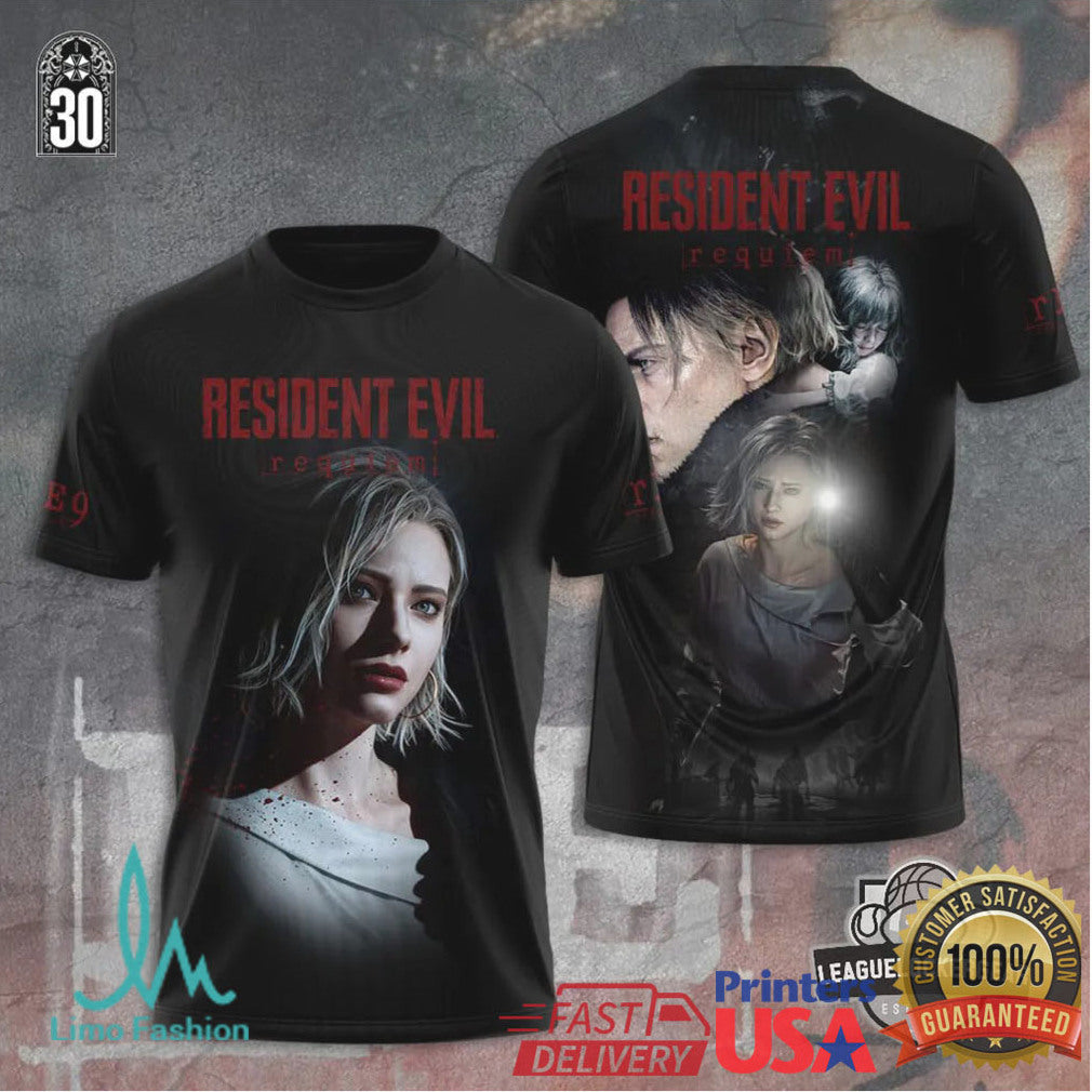 Resident Evil Requiem 30th Anniversary Horror Game T Shirt - Limotees LLC