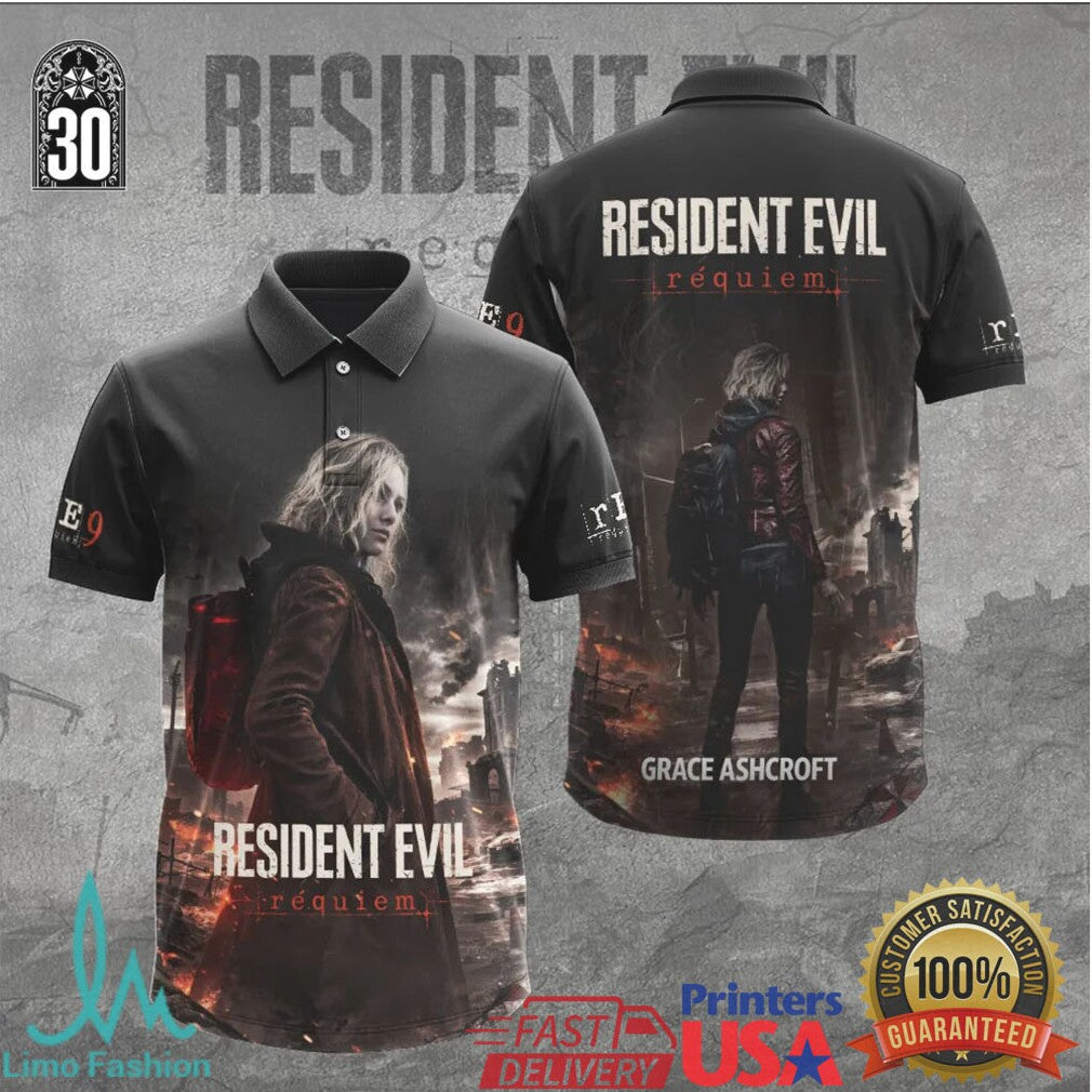 Resident Evil Requiem Grace Ashcroft Character Concept T Shirt - Limotees LLC