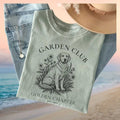 Retro Golden Retriever Garden Club Floral Plant Lover Aesthetic T Shirt - Limotees LLC