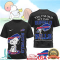 Retro Snoopy Buffalo Bills T Shirt Official Logo Peanuts Football Fan Apparel - Limotees LLC