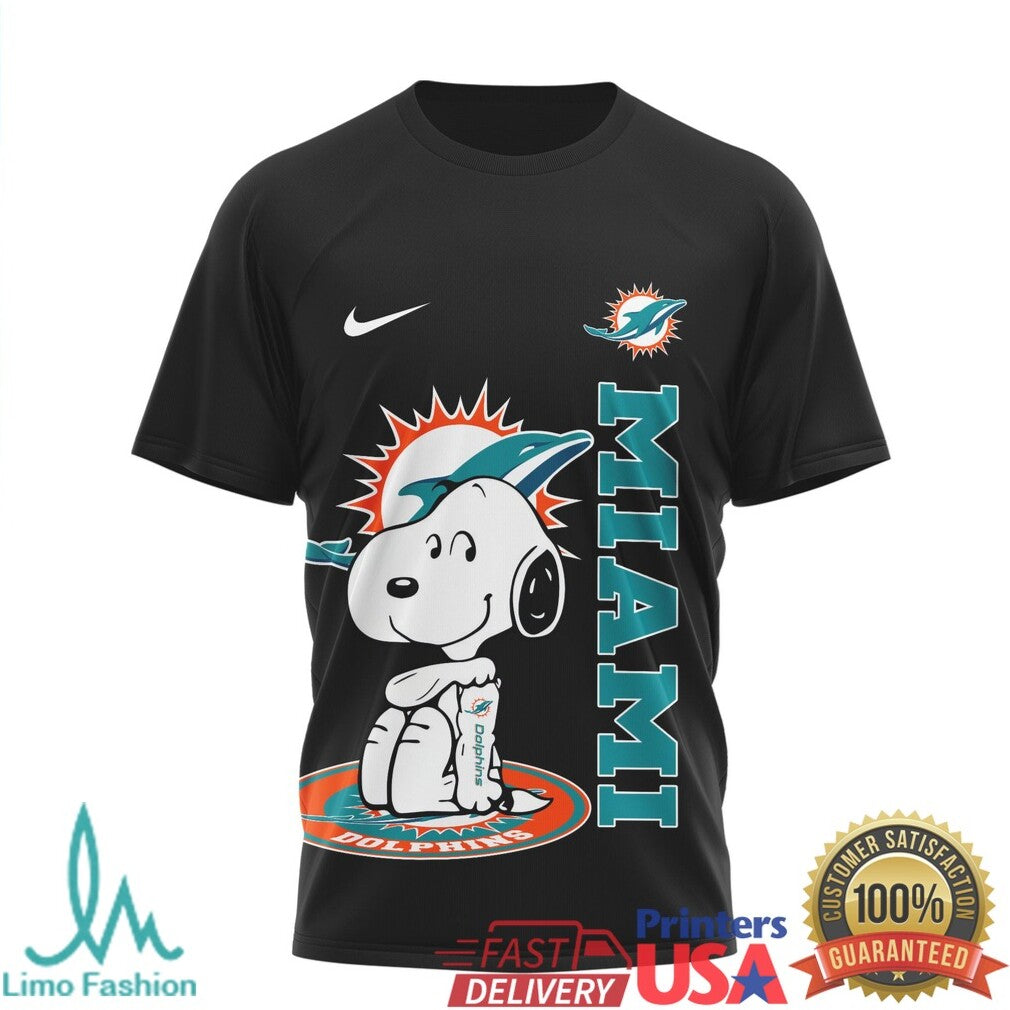 Retro Snoopy Miami Dolphins NFL T Shirt Thank You For The Memories Fan T Shirt - Limotees LLC