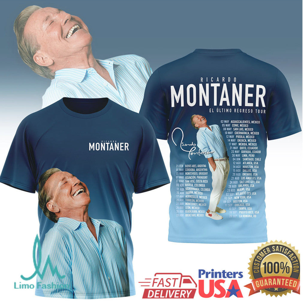 Ricardo Montaner El Último Regreso Tour 2026 Double Sided T Shirt - Limotees LLC