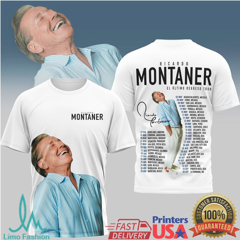 Ricardo Montaner El Ultimo Regreso Tour 2026 T Shirt - Limotees LLC