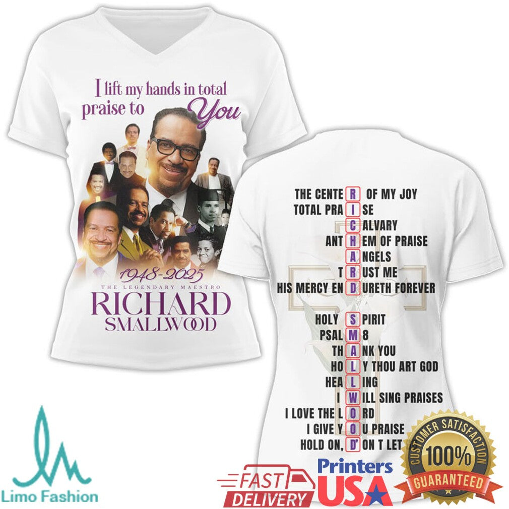 Richard Smallwood “Total Praise” Legend Tribute All Over Print Apparel - Limotees LLC