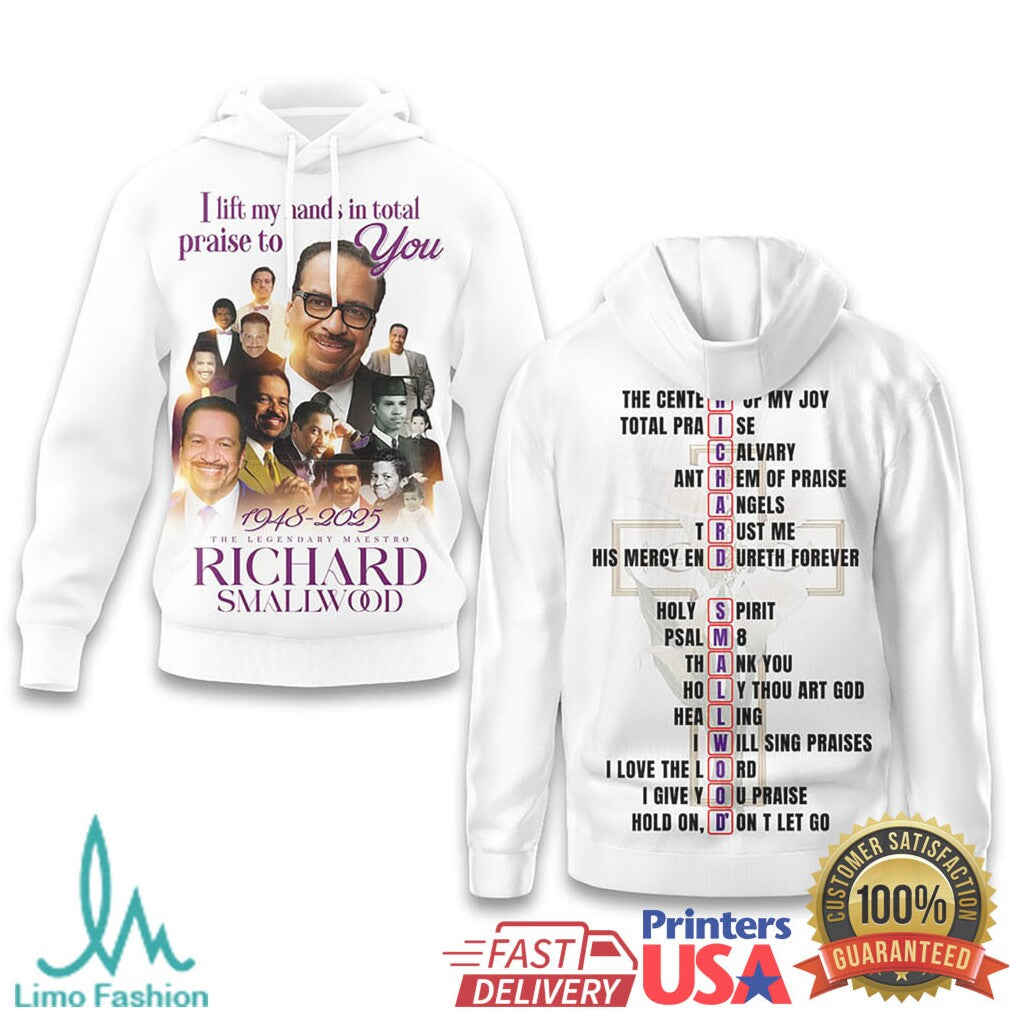 Richard Smallwood “Total Praise” Legend Tribute All Over Print Apparel - Limotees LLC