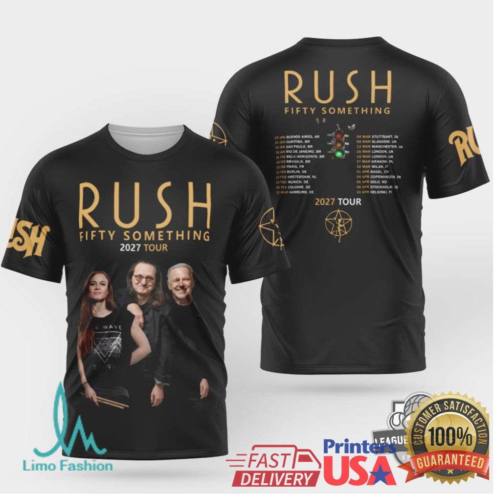 Rush Fifty Something 2027 World Tour Commemorative T Shirt - Limotees LLC