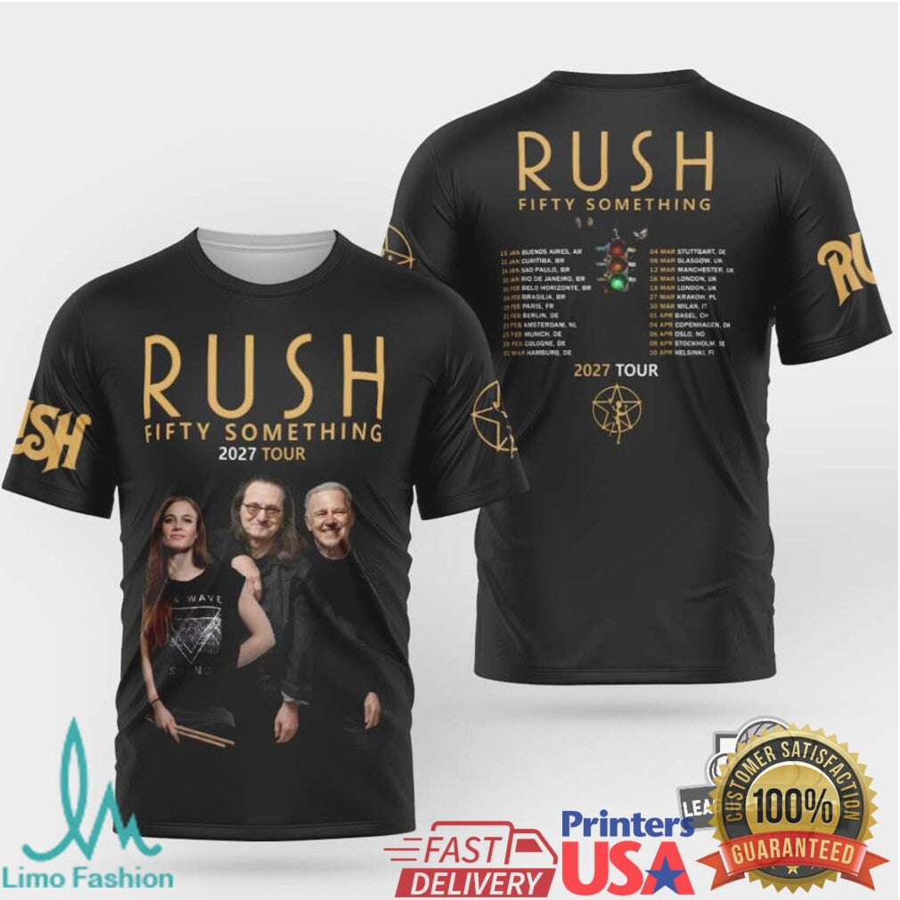 Rush Fifty Something 2027 World Tour Commemorative T Shirt - Limotees LLC