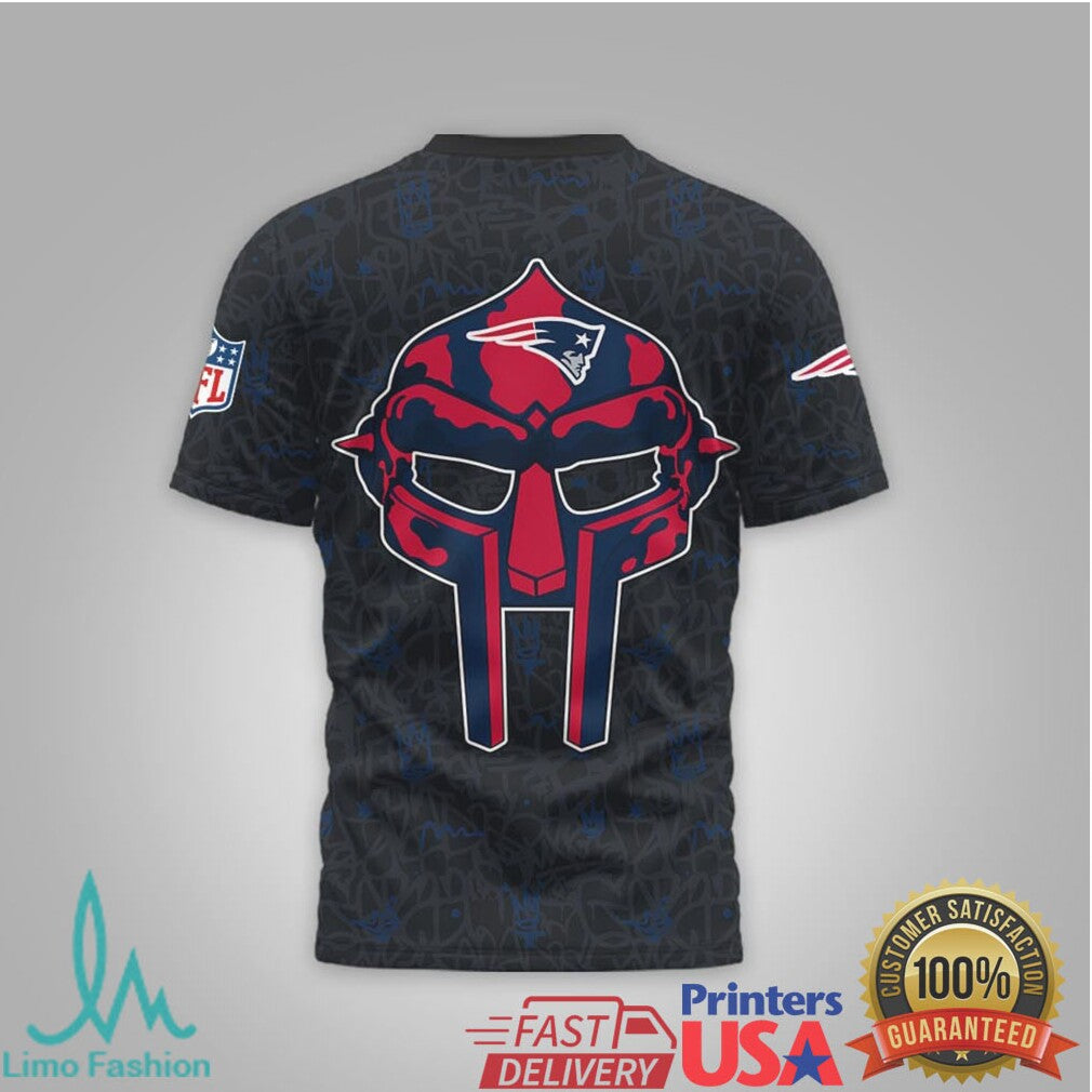 New England Patriots Official NFL x MF DOOM 3D Shirt - Limotees LLC