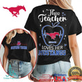 SMU Mustangs This Teacher Loves Her Mustangs Heart Apple T Shirt - Limotees LLC