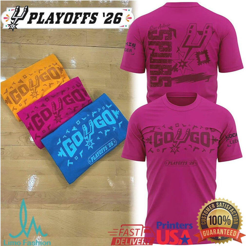 San Antonio Spurs 2026 Playoffs “Go Spurs Go” Fiesta Color T Shirt - Limotees LLC