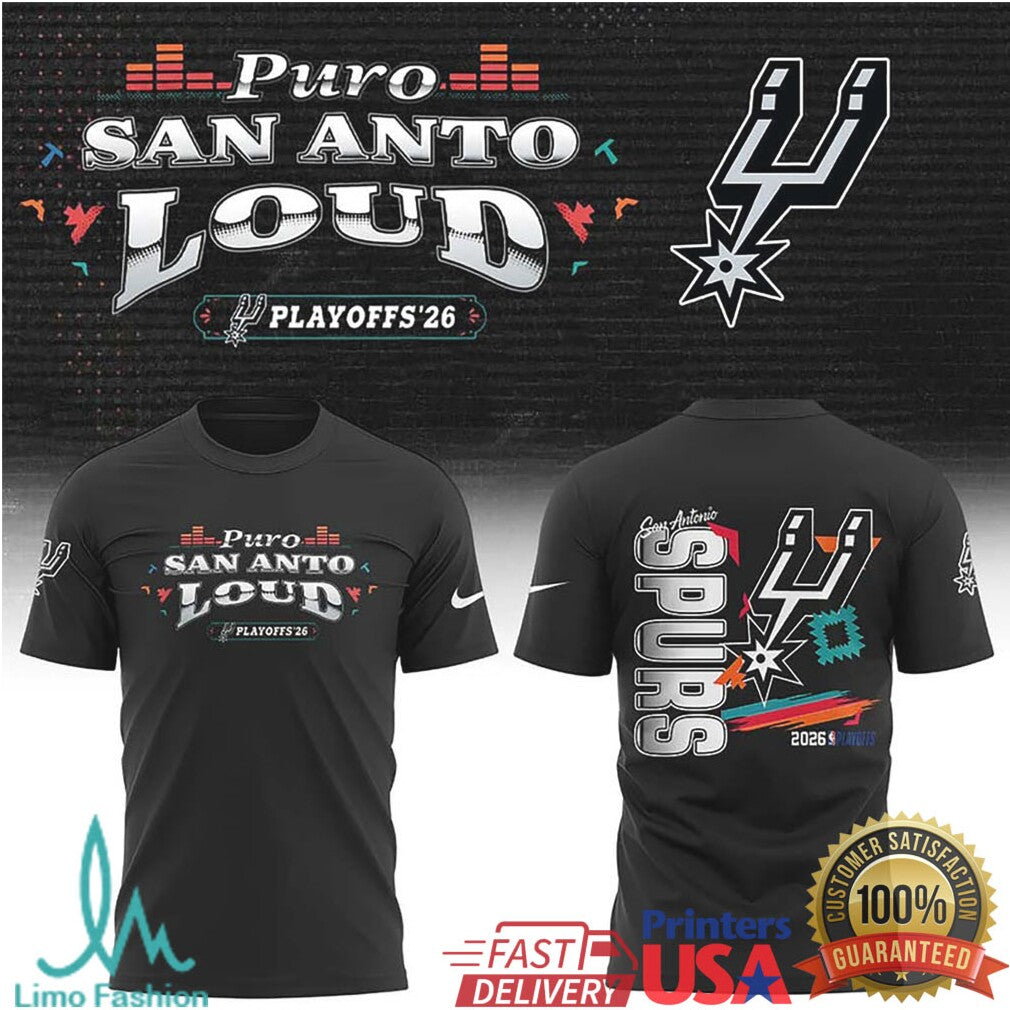 San Antonio Spurs 2026 Playoffs “Puro San Anto” Colorful Back Print T Shirt - Limotees LLC