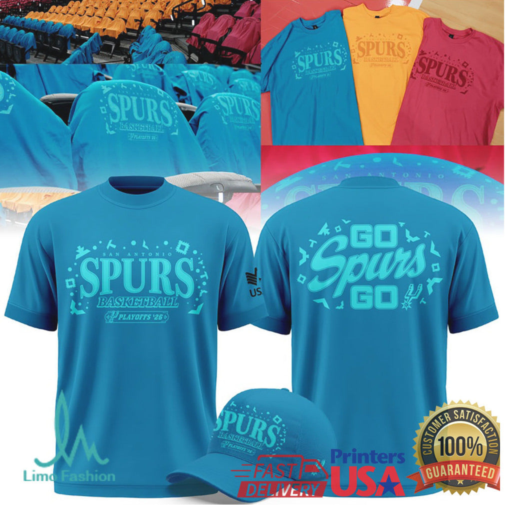 San Antonio Spurs Playoffs 26 Go Spurs Go Retro Style Basketball T Shirt - Limotees LLC