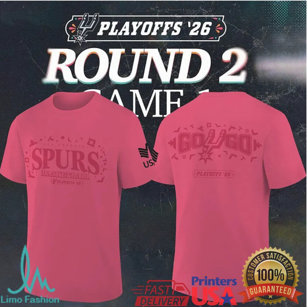 San Antonio Spurs Playoffs '26 Round 2 Game 1 Go Spurs Go Fan T Shirt - Limotees LLC