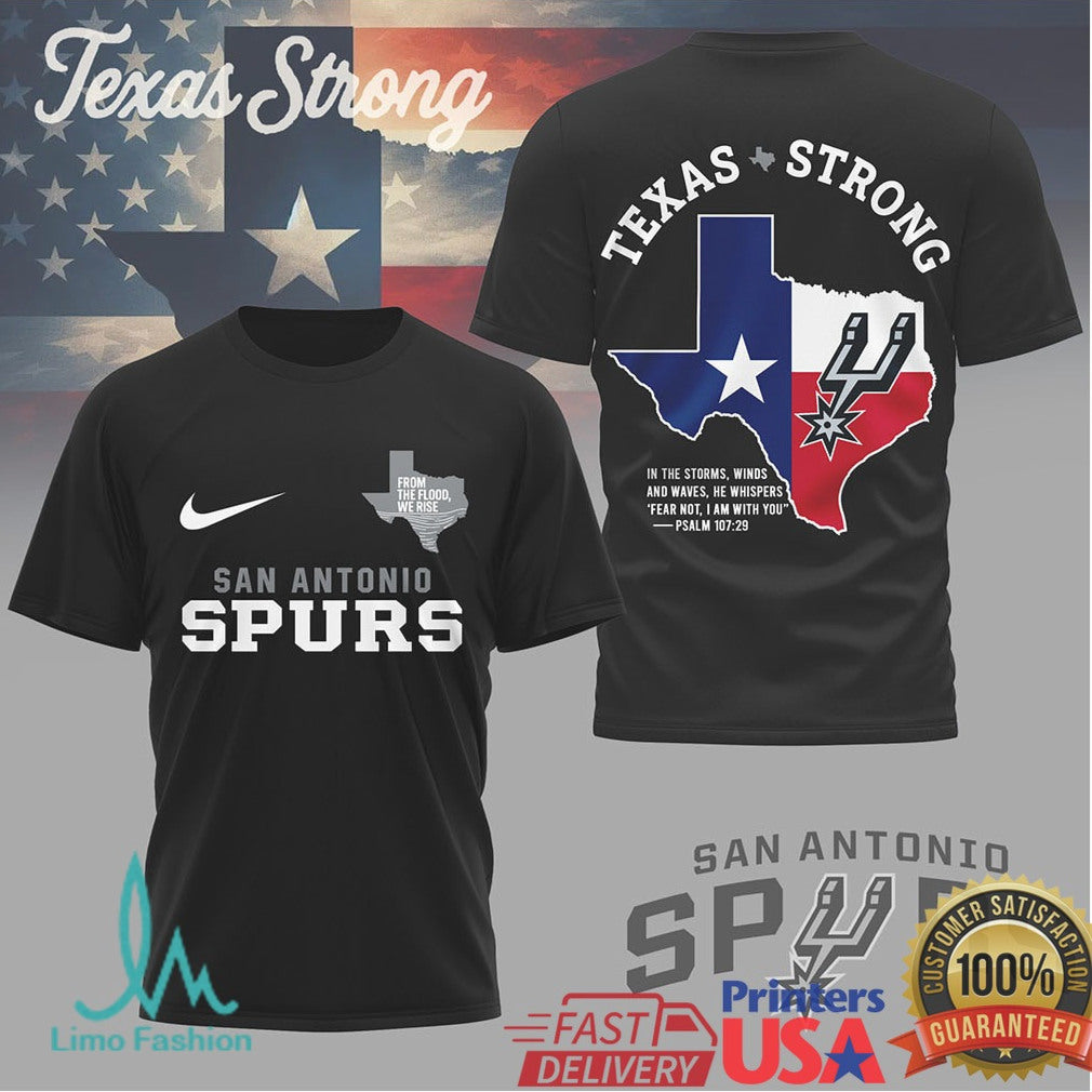 San Antonio Spurs Texas Strong Skyline Faith Verse T Shirt - Limotees LLC