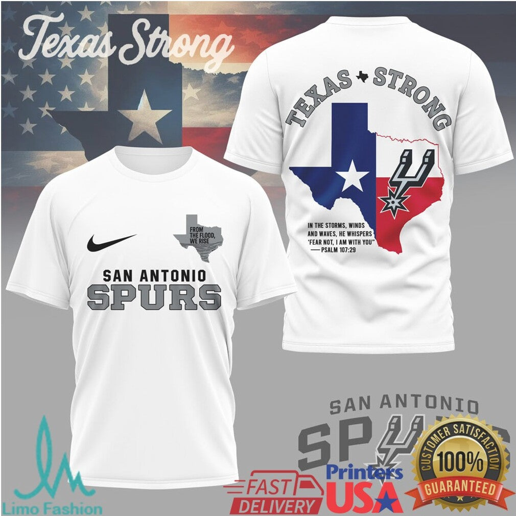 San Antonio Spurs Texas Strong Skyline Faith Verse T Shirt - Limotees LLC