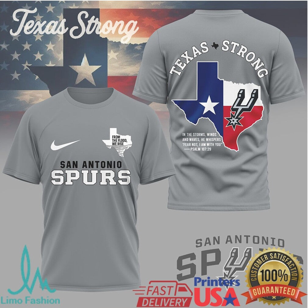 San Antonio Spurs Texas Strong Skyline Faith Verse T Shirt - Limotees LLC
