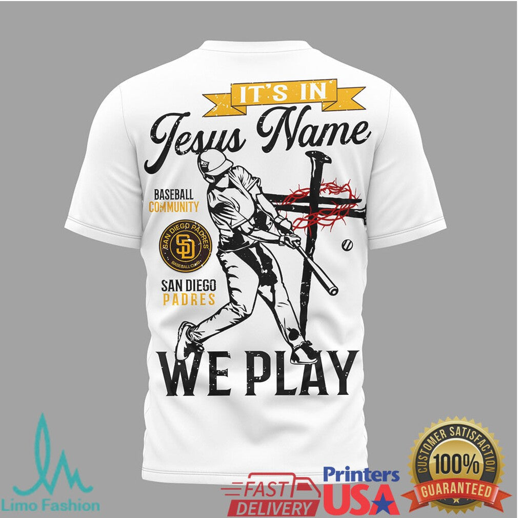 San Diego Padres Christian Baseball T Shirt God Wins Forever Jesus Name We Play Design - Limotees LLC