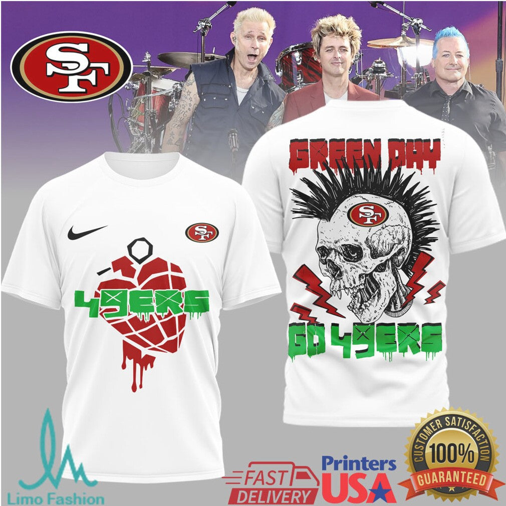 San Francisco 49Ers Green Day Punk Rock Style T Shirt - Limotees LLC