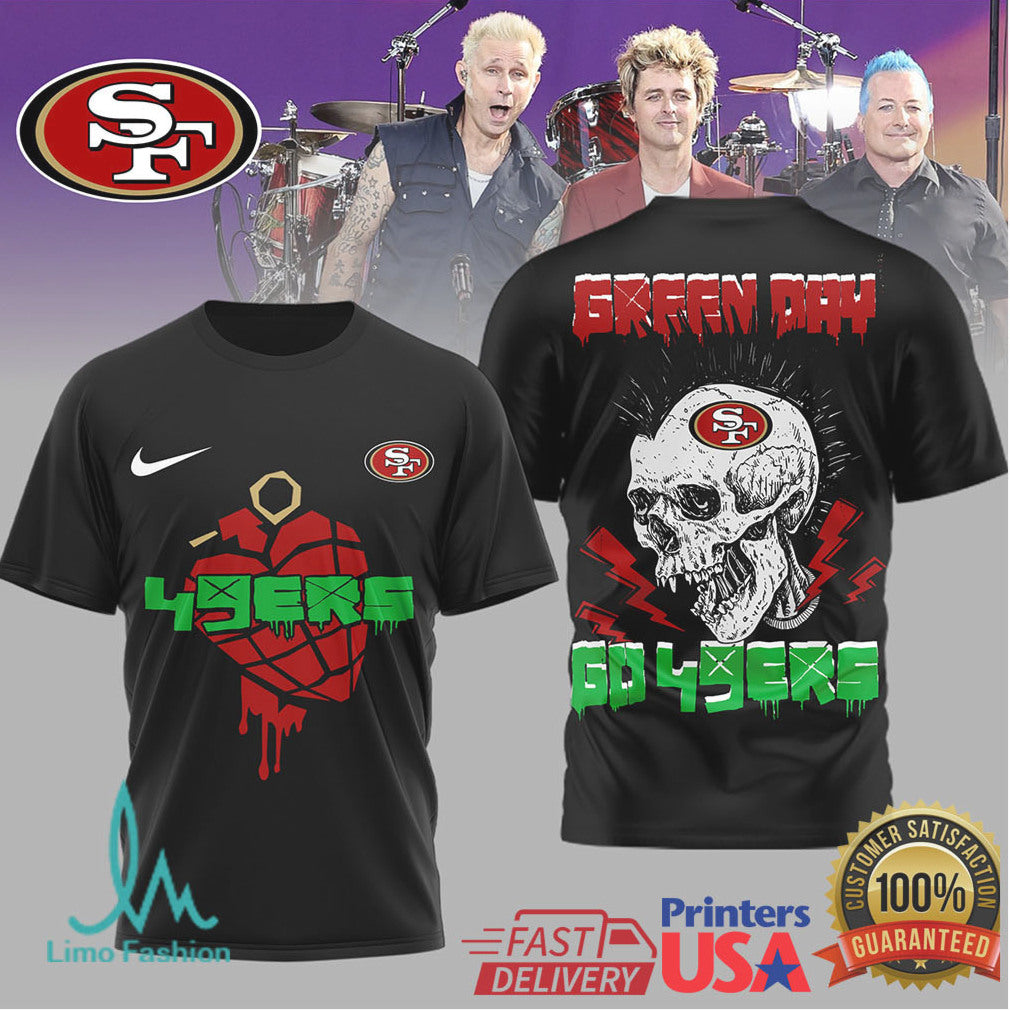 San Francisco 49Ers Green Day Punk Rock Style T Shirt - Limotees LLC