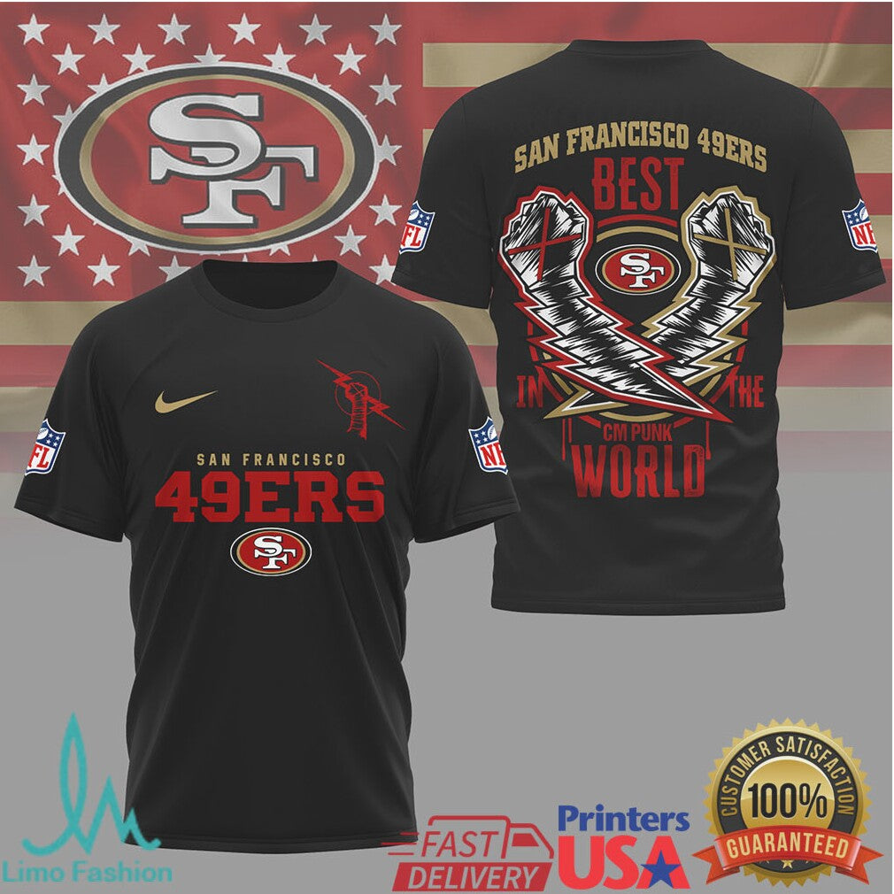 San Francisco 49ers CM Punk Best In The World Football Shirt - Limotees LLC