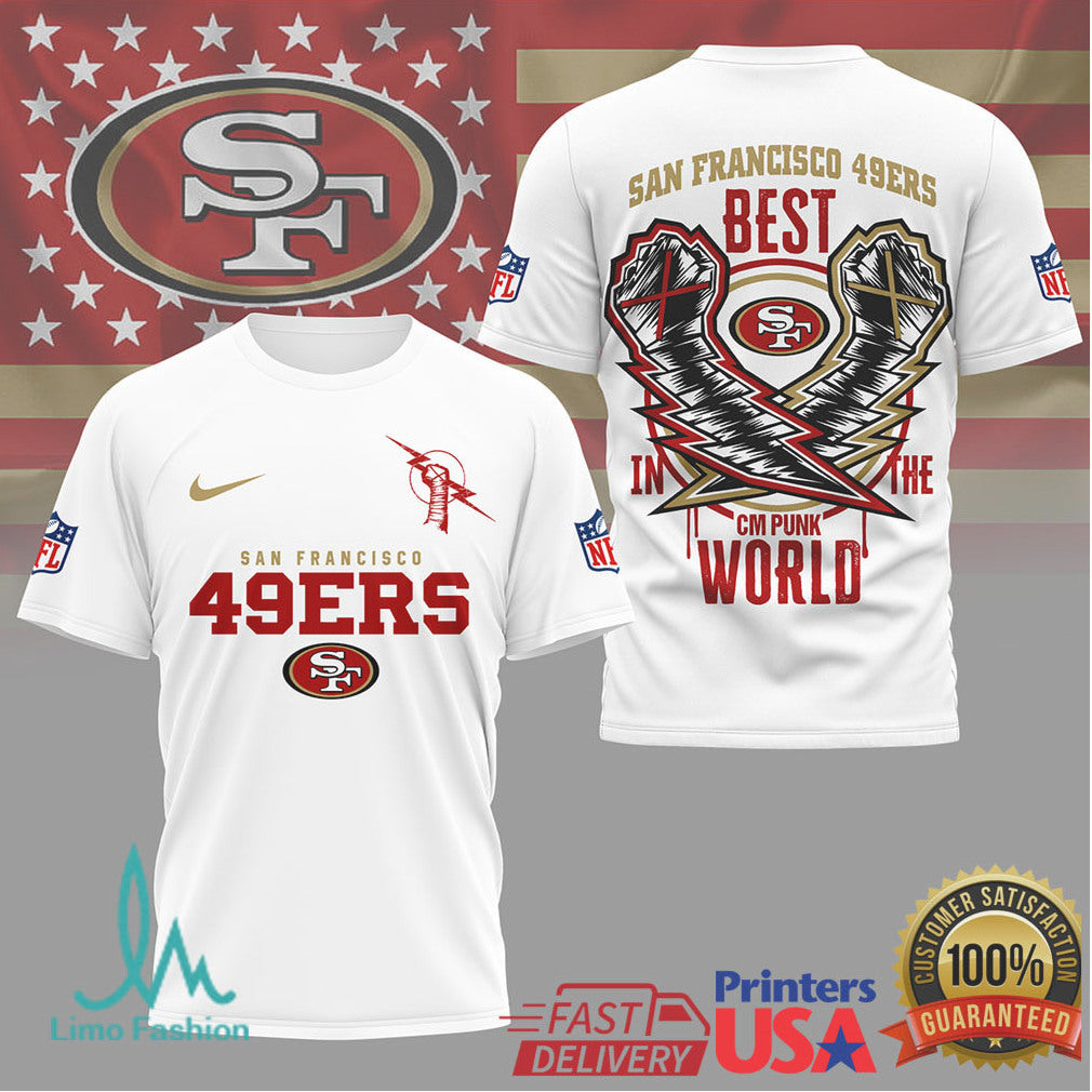 San Francisco 49ers CM Punk Best In The World Football Shirt - Limotees LLC