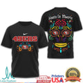 San Francisco 49ers Dia De Los Muertos Sugar Skull Graphic T Shirt - Limotees LLC