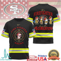 San Francisco 49ers Firefighter Snoopy Peanuts NFL T Shirt - Limotees LLC