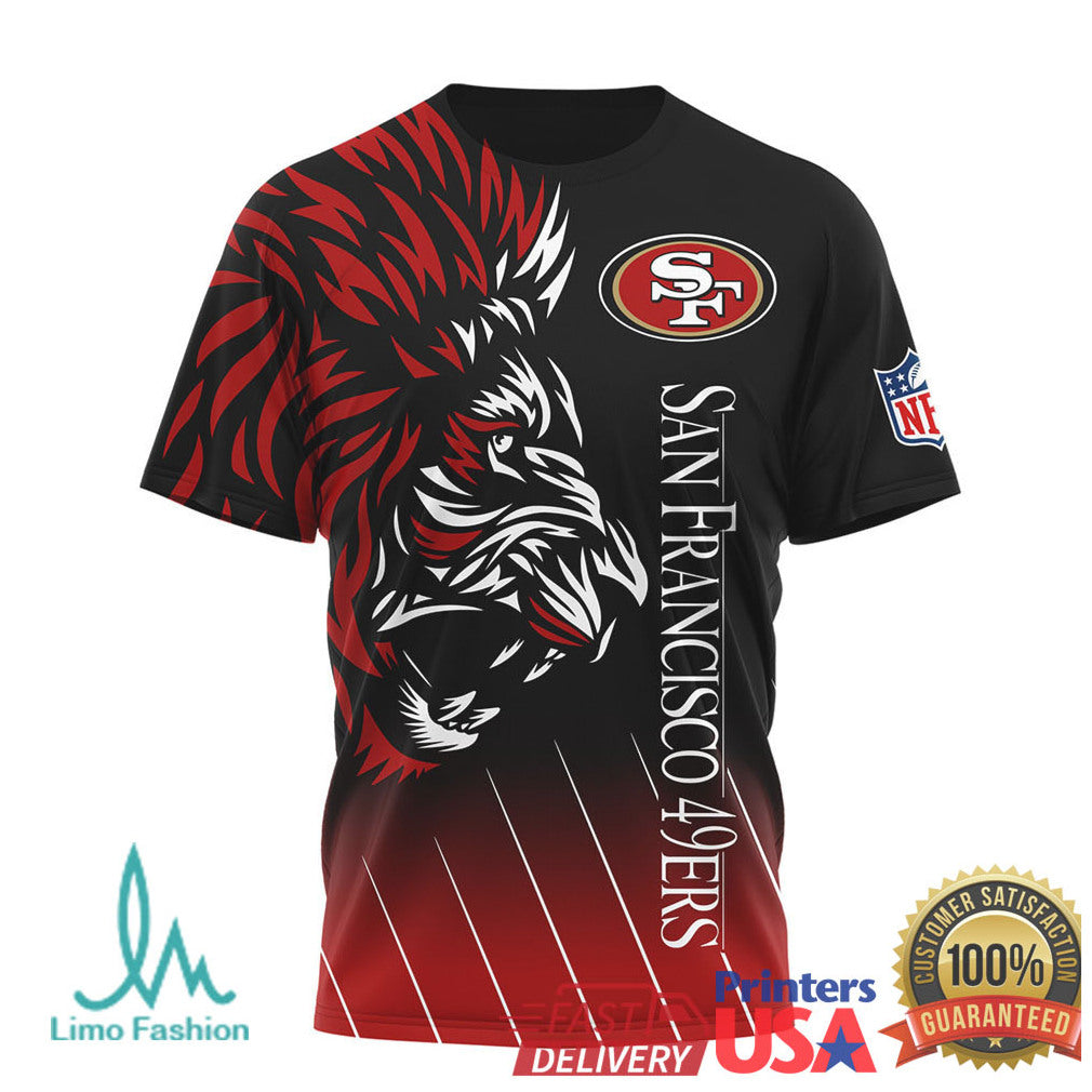 San Francisco 49ers Hakuna Matata The King Go Niners Red 3D T Shirt - Limotees LLC