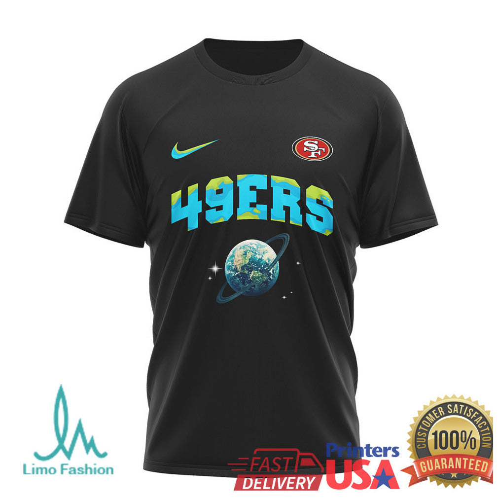 San Francisco 49ers Happy Earth Day One Planet One Goal Graphic T Shirt - Limotees LLC
