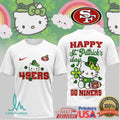 San Francisco 49ers Hello Kitty St. Patrick's Day Lucky Clover Tee - Limotees LLC