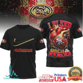San Francisco 49ers “I Bleed Gold & Red” Heart Fan T Shirt