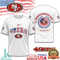 San Francisco 49ers Independence Day T Shirt 49ers 4th of July USA Flag T Shirt - Limotees LLC