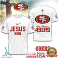 San Francisco 49ers Jesus Won NFL Christian T Shirt - Limotees LLC