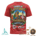 San Francisco 49ers Margaritaville Changes In Latitudes Summer Session T Shirt - Limotees LLC