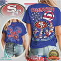 San Francisco 49ers Mickey Mouse 250 Years of Freedom Patriotic T Shirt - Limotees LLC